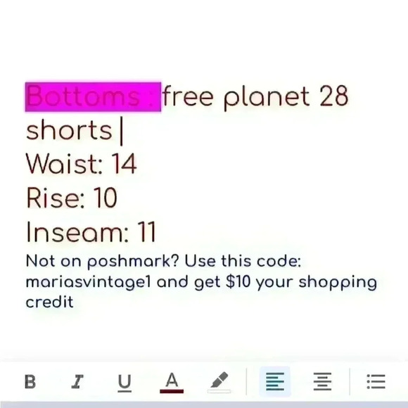 NWT free planet stretch mens dark blue shorts labeled 28 - Picture 5 of 5